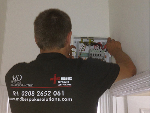 Replacing the consumer unit in the Clapham property