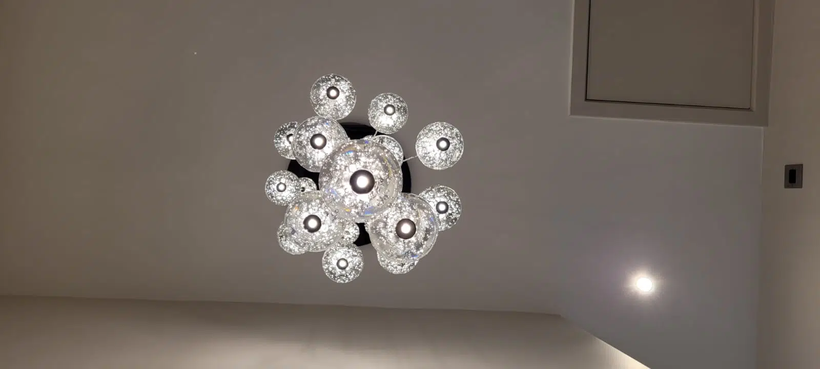 LED chandelier installation in London